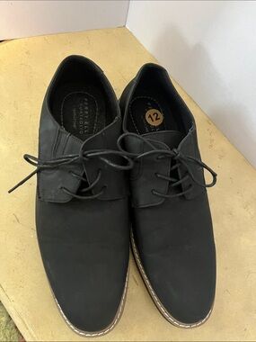 Perry Ellis Black Lace-Up Derby Oxfords